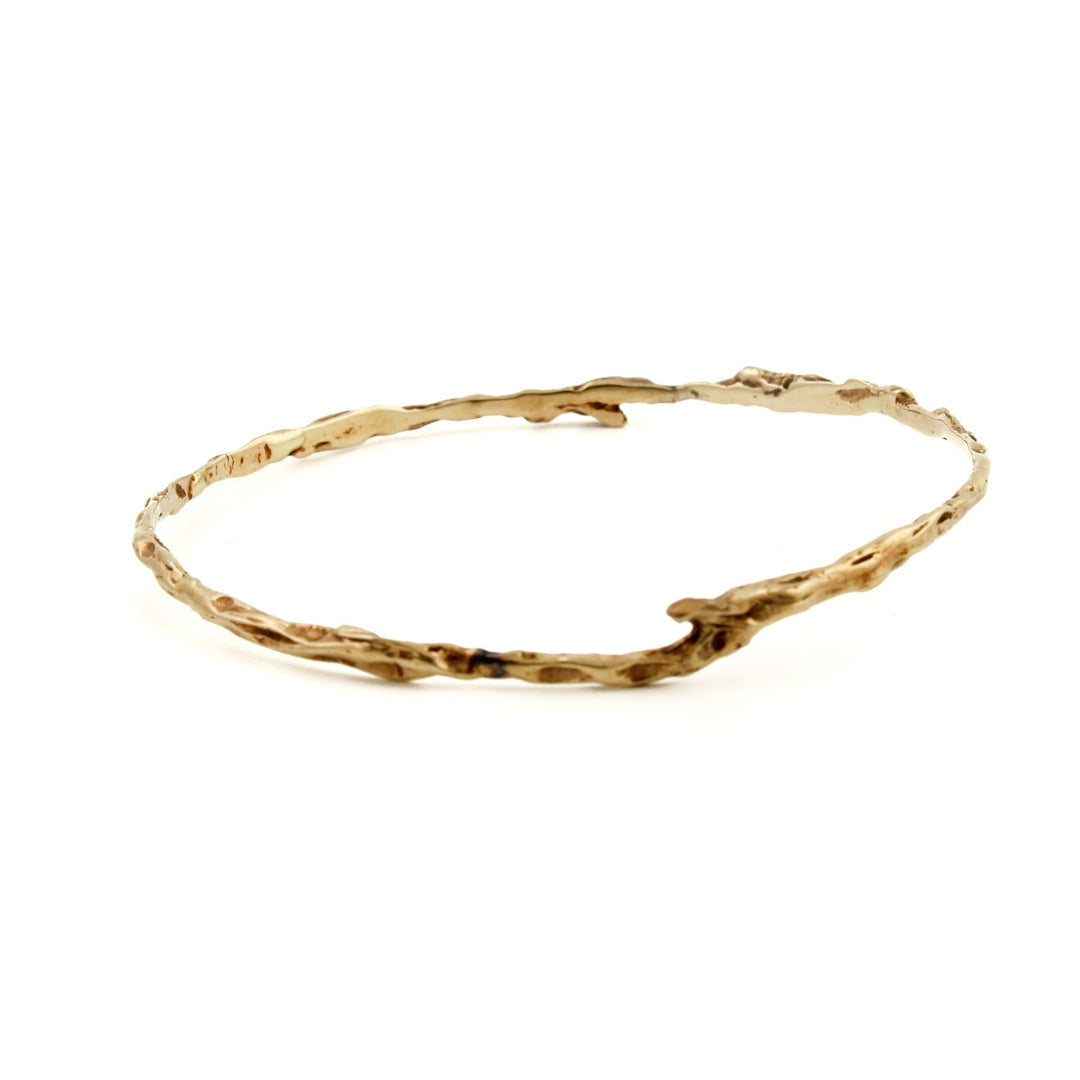 Gold Vintage Brutalist Bangle - Kingdom Jewelry