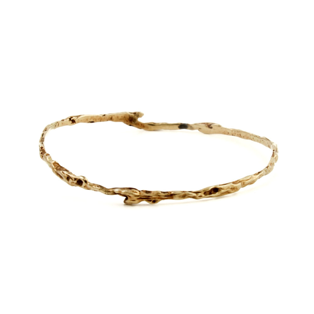 
                      
                        Gold Vintage Brutalist Bangle - Kingdom Jewelry
                      
                    