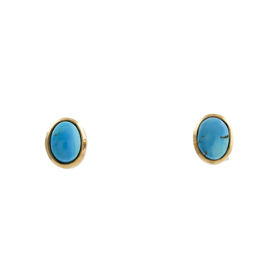 Golden Hills turquoise 14k Studs - Kingdom Jewelry