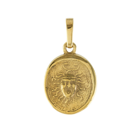 "Gorgon's Fury" x Gold Wax Seal Pendant - Kingdom Jewelry