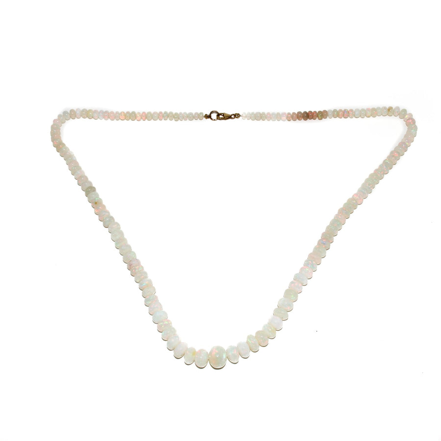 Graduated Ethiopian Opal Beaded Necklace (23) - Kingdom Jewelry