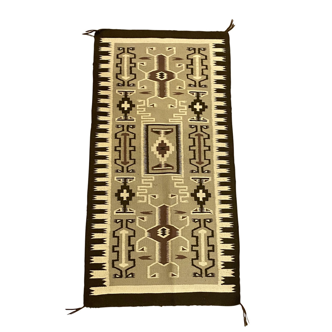 Grey-Toned Navajo Wool Rug - Kingdom Jewelry