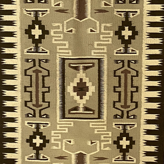 Grey-Toned Navajo Wool Rug - Kingdom Jewelry