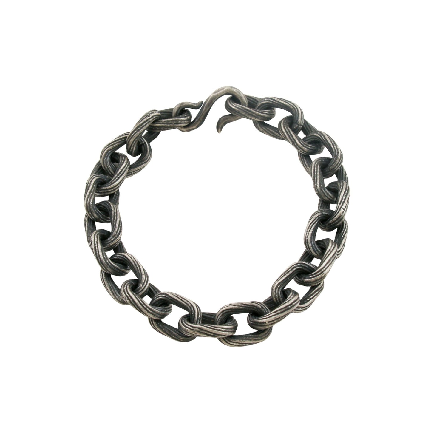 Handmade Oxidized Silver Chain Bracelet - Kingdom Jewelry