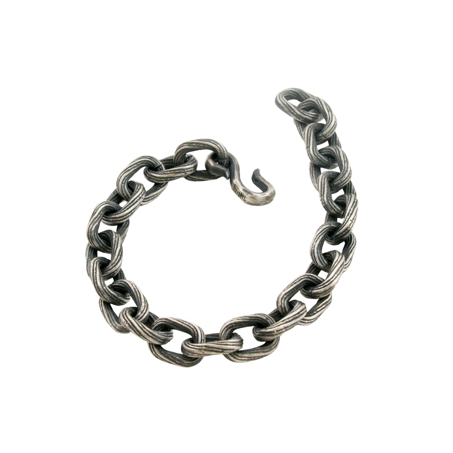 Handmade Oxidized Silver Chain Bracelet - Kingdom Jewelry