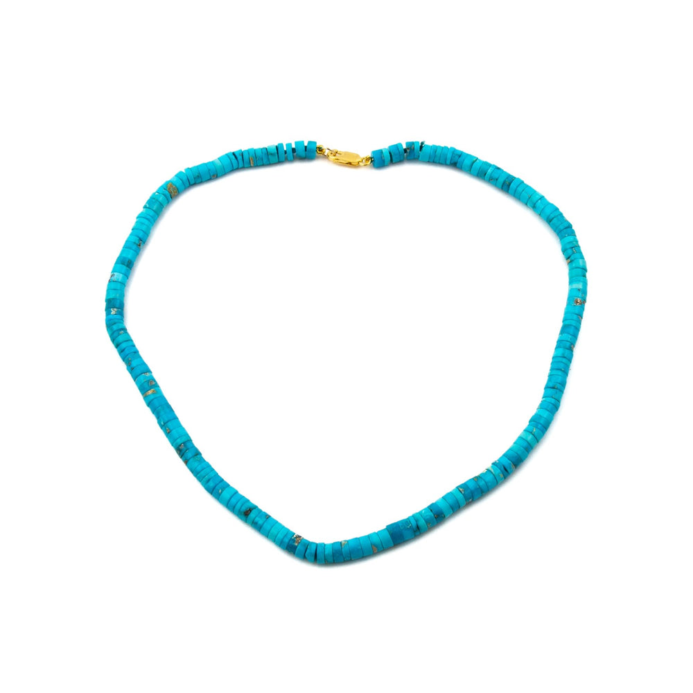 
                      
                        Heat Treated Turquoise Heishi Necklace 1 - Kingdom Jewelry
                      
                    