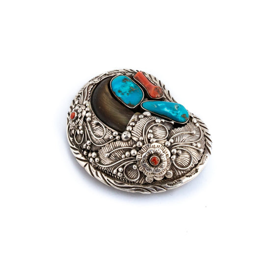 Heavy Navajo Silver Buckle - Kingdom Jewelry