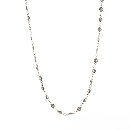 Heavy Patina Navajo Silver Necklace - Kingdom Jewelry