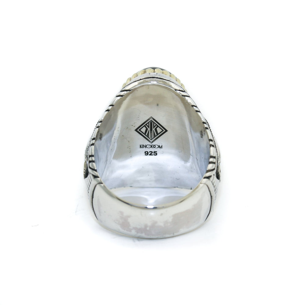 
                      
                        Heavy "Ramses" Ring x Blue Tiger's Eye by Kingdom - Kingdom Jewelry
                      
                    