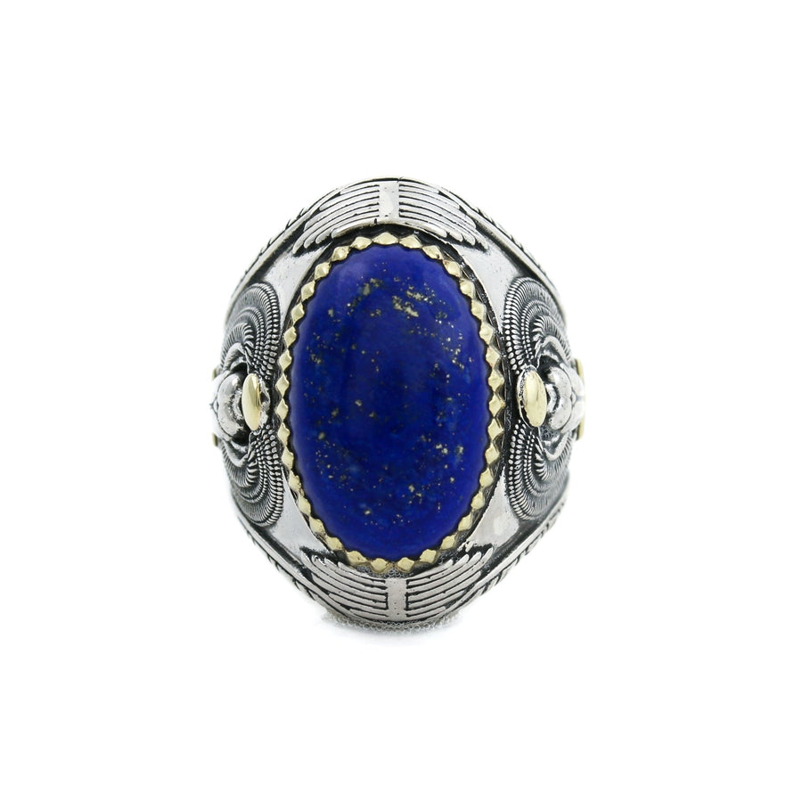 Heavy "Ramses" Ring x Lapis Lazuli by Kingdom - Kingdom Jewelry