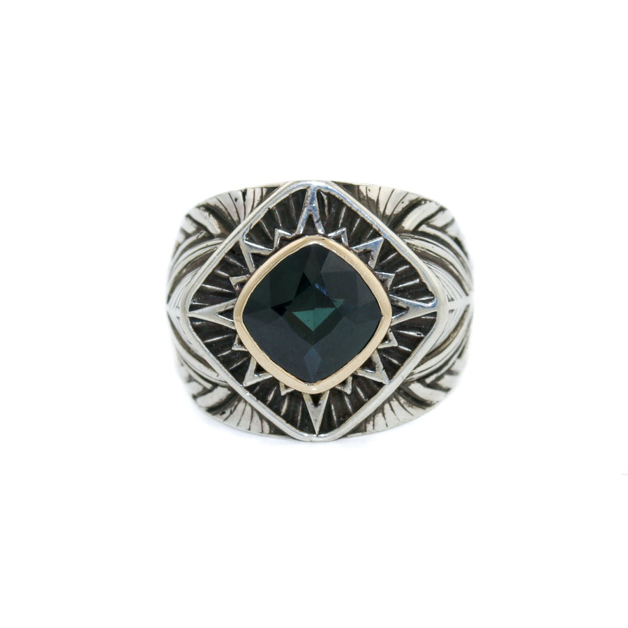 Heavy "Rigel" Signet x Blue Montana Sapphire - Kingdom Jewelry