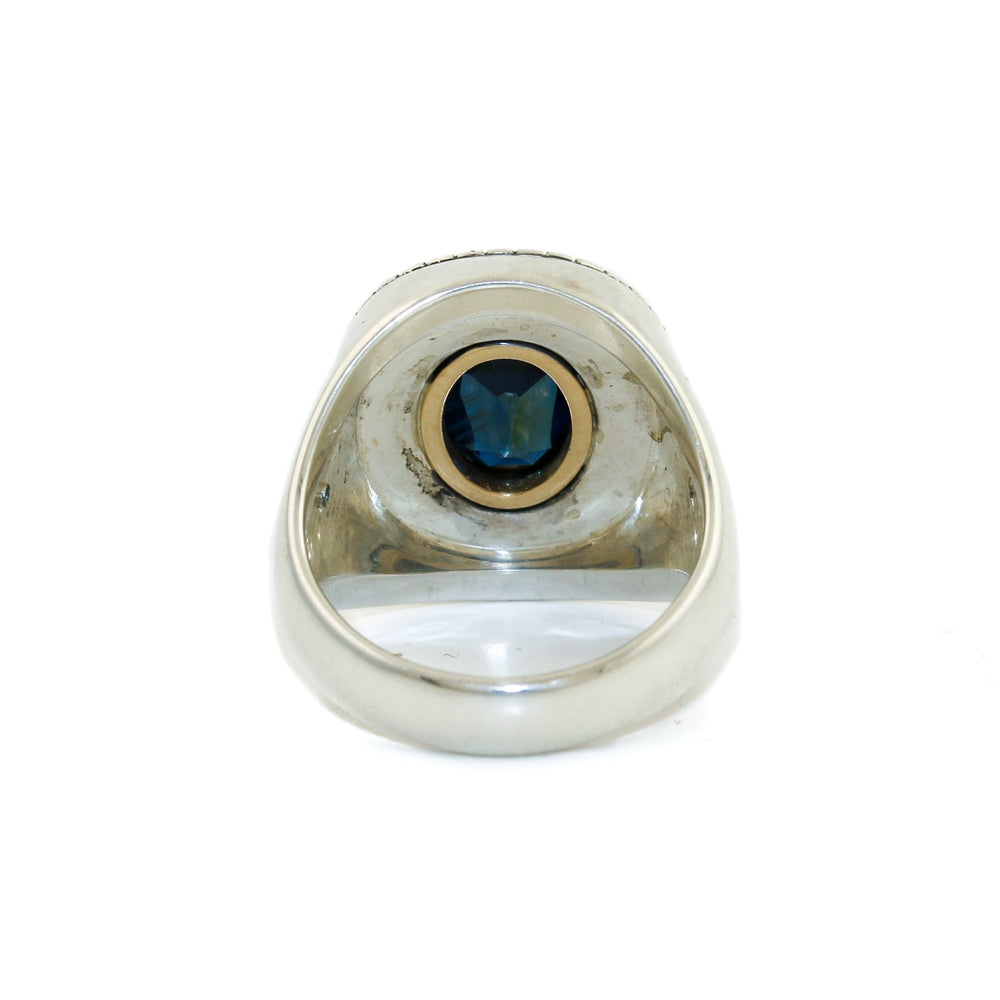 
                      
                        Heavy "Sirius" Signet x Blue Montana Sapphire - Kingdom Jewelry
                      
                    