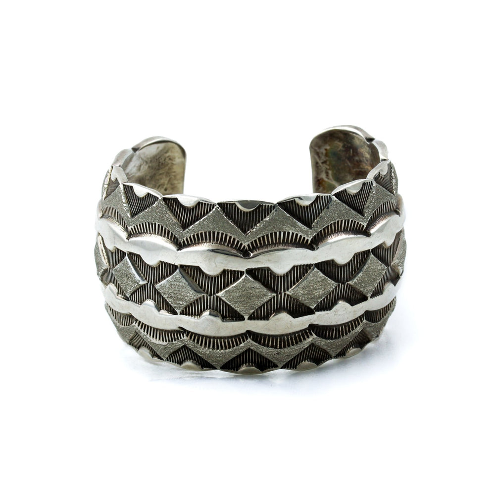 Heavy Stamped Navajo Cuff - Kingdom Jewelry