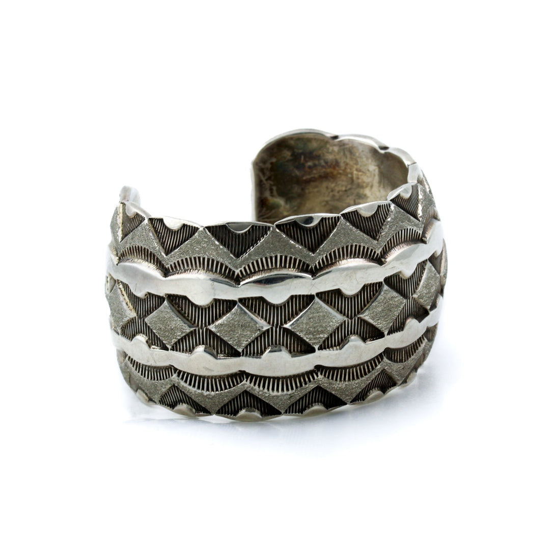 Heavy Stamped Navajo Cuff - Kingdom Jewelry