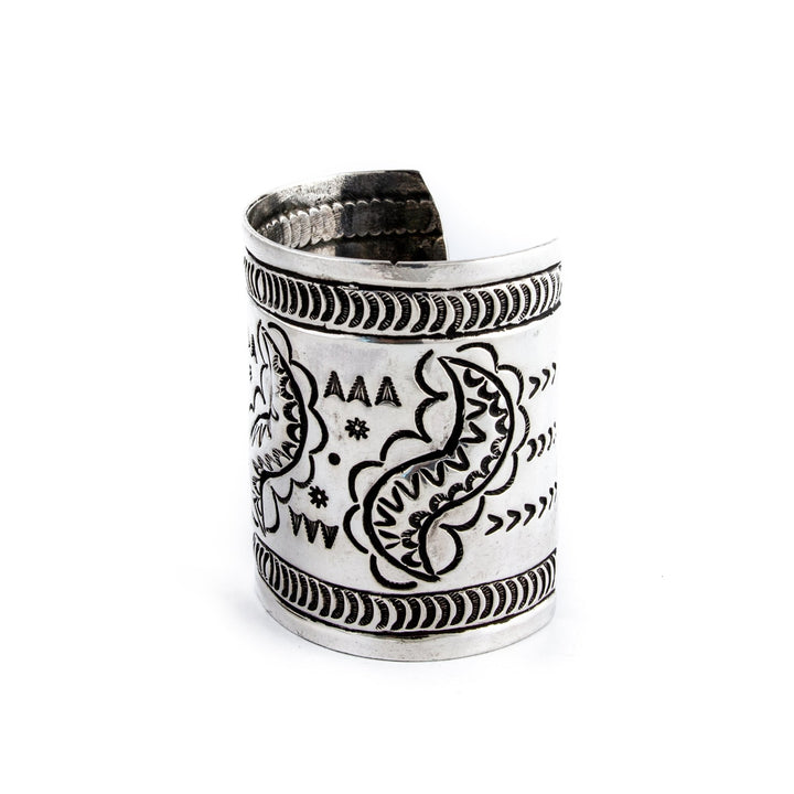 Heavy Stamped Repousse Cuff - Kingdom Jewelry