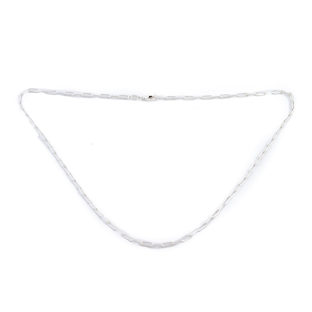 Hefty Paperclip Sterling Silver Chain Necklace - Kingdom Jewelry