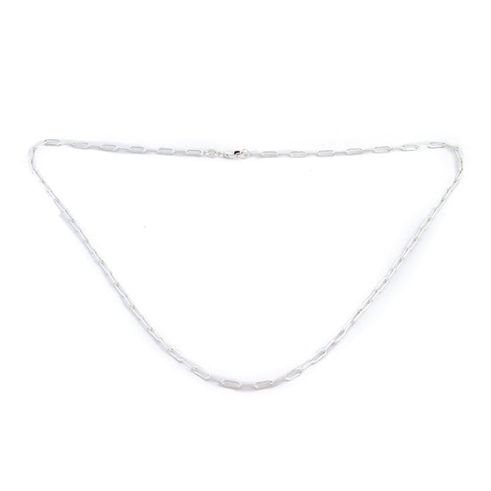 Hefty Paperclip Sterling Silver Chain Necklace - Kingdom Jewelry