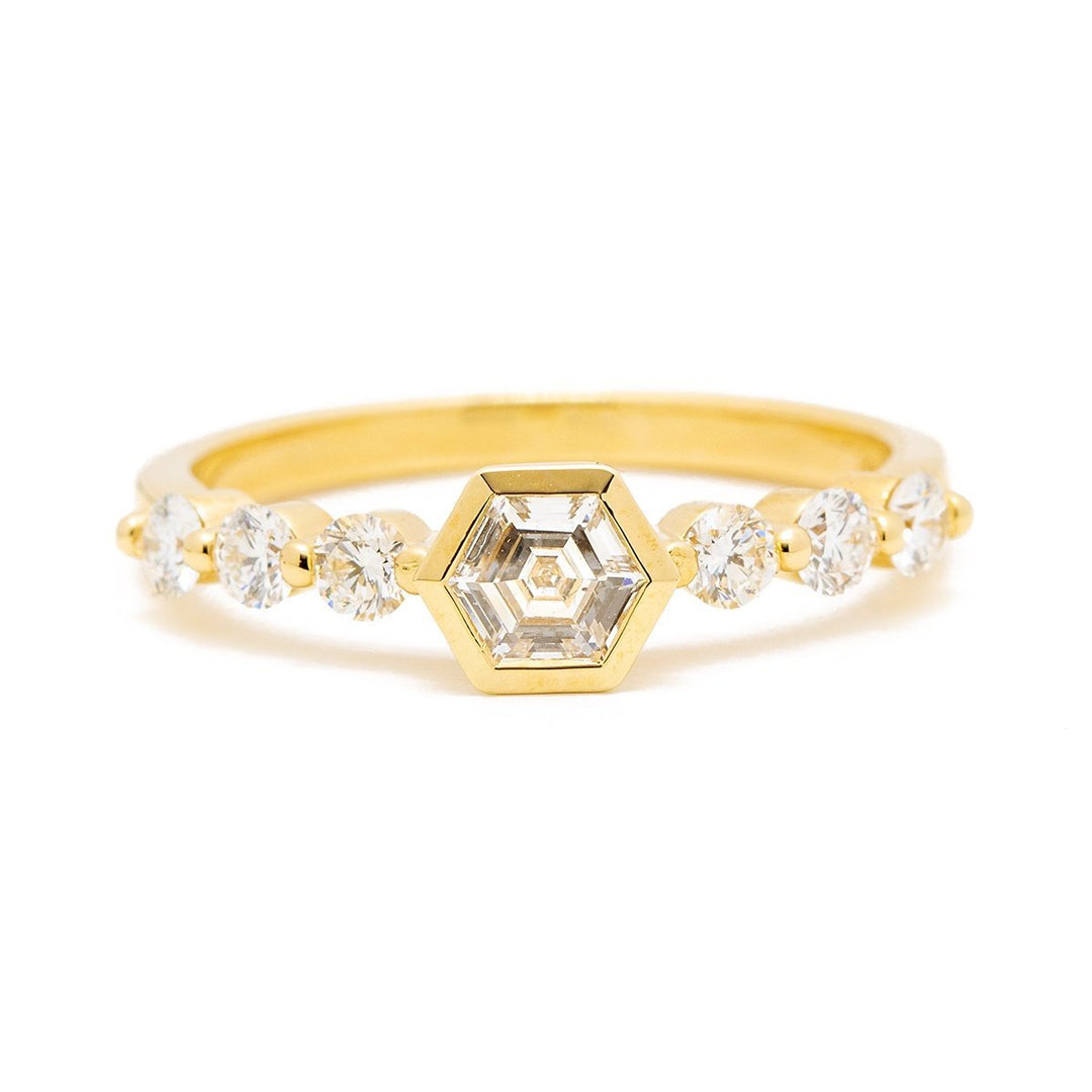 Hex-Cut Diamond Engagement Ring - Kingdom Jewelry