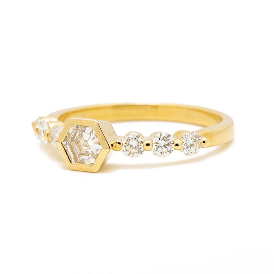 Hex-Cut Diamond Engagement Ring - Kingdom Jewelry