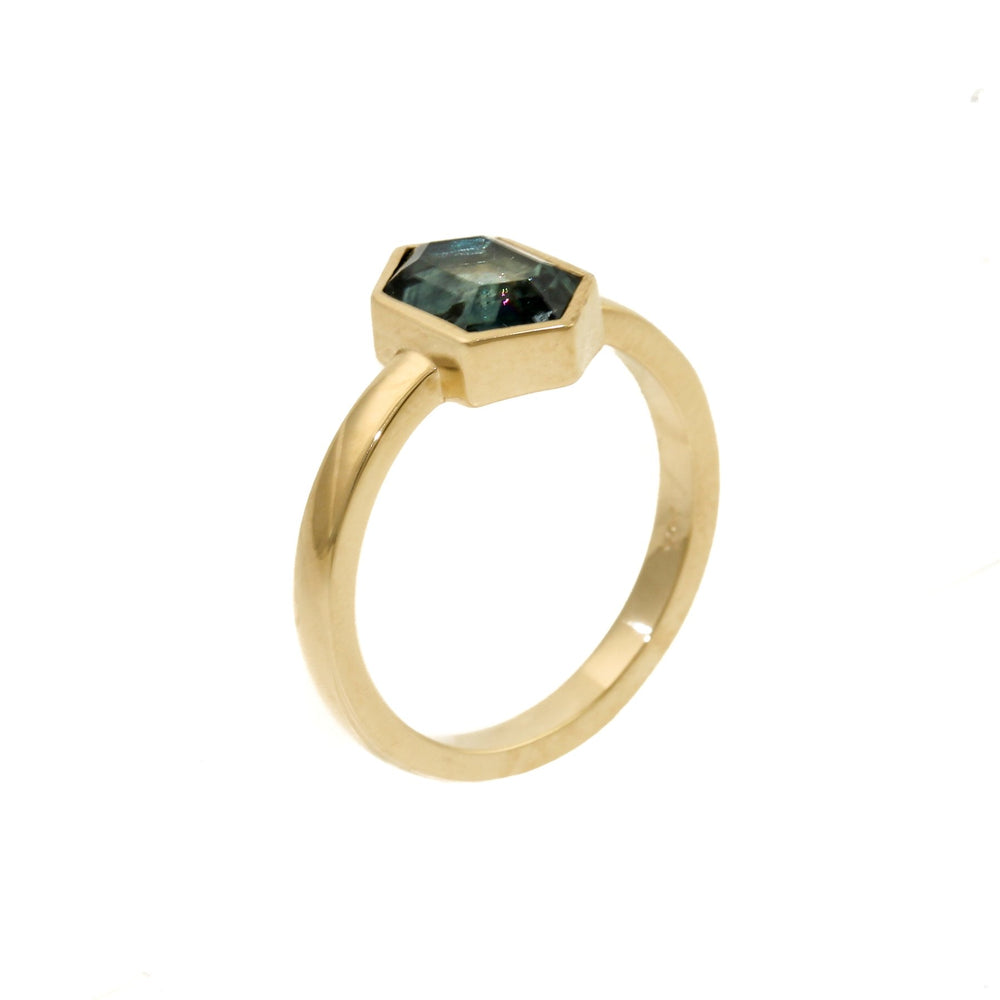 
                      
                        Hex portrait cut Sapphire Ring - Kingdom Jewelry
                      
                    