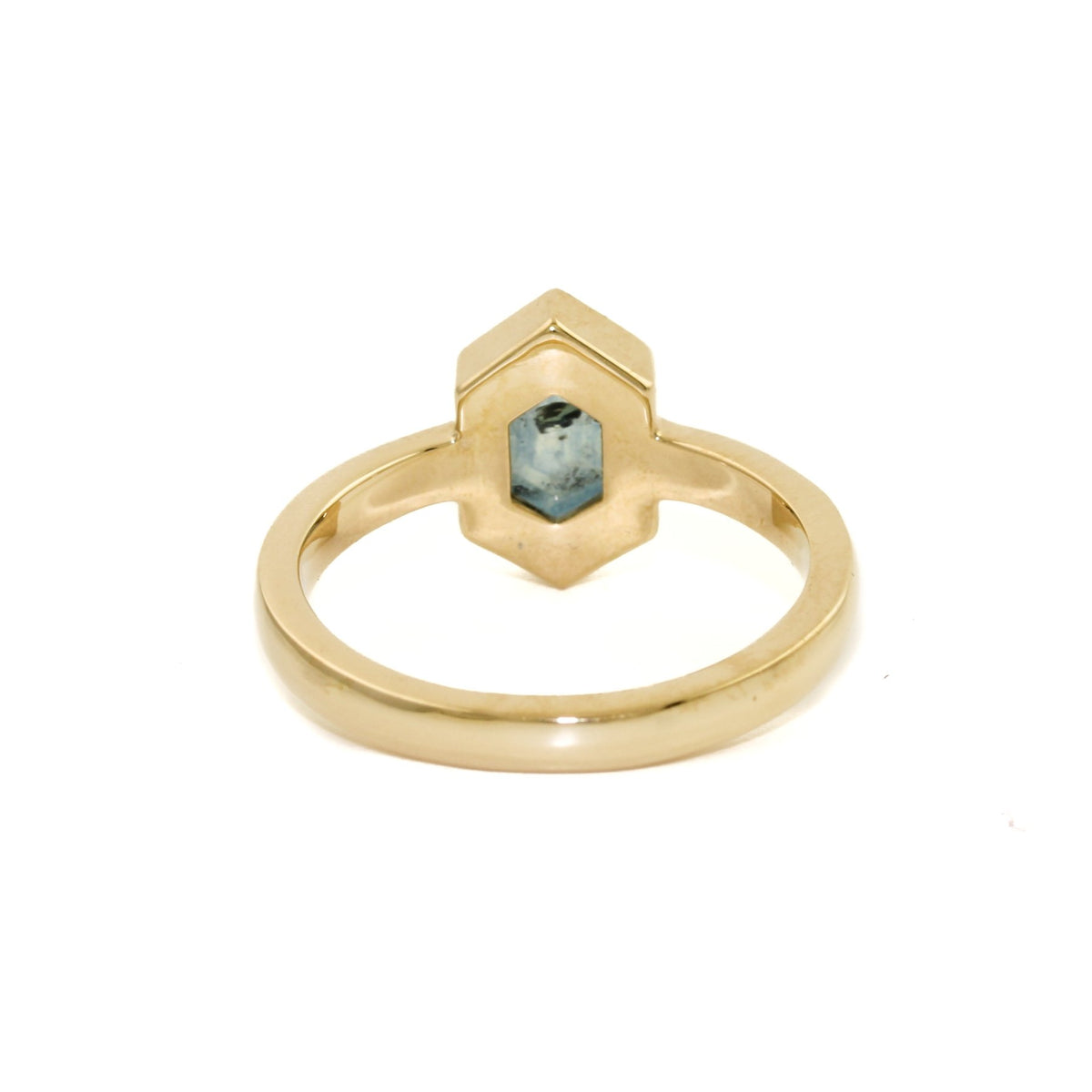 Hex portrait cut Sapphire Ring - Kingdom Jewelry