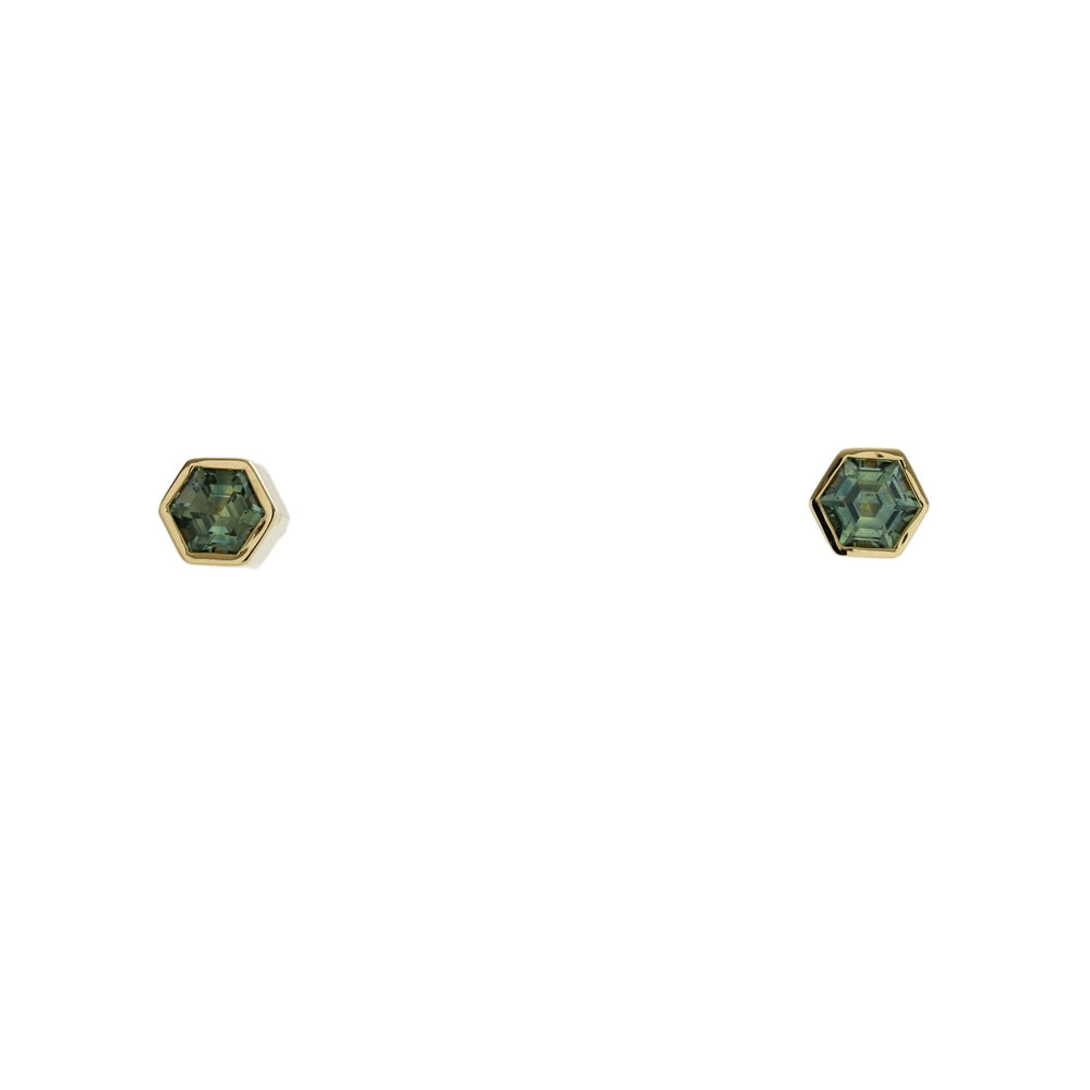 
                      
                        Hex Sapphire x 18k Yellow Gold Stud - Kingdom Jewelry
                      
                    