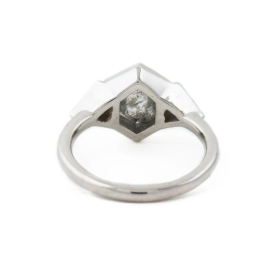 
                      
                        Hexagonal Salt and Pepper Diamond Ring - Kingdom Jewelry
                      
                    