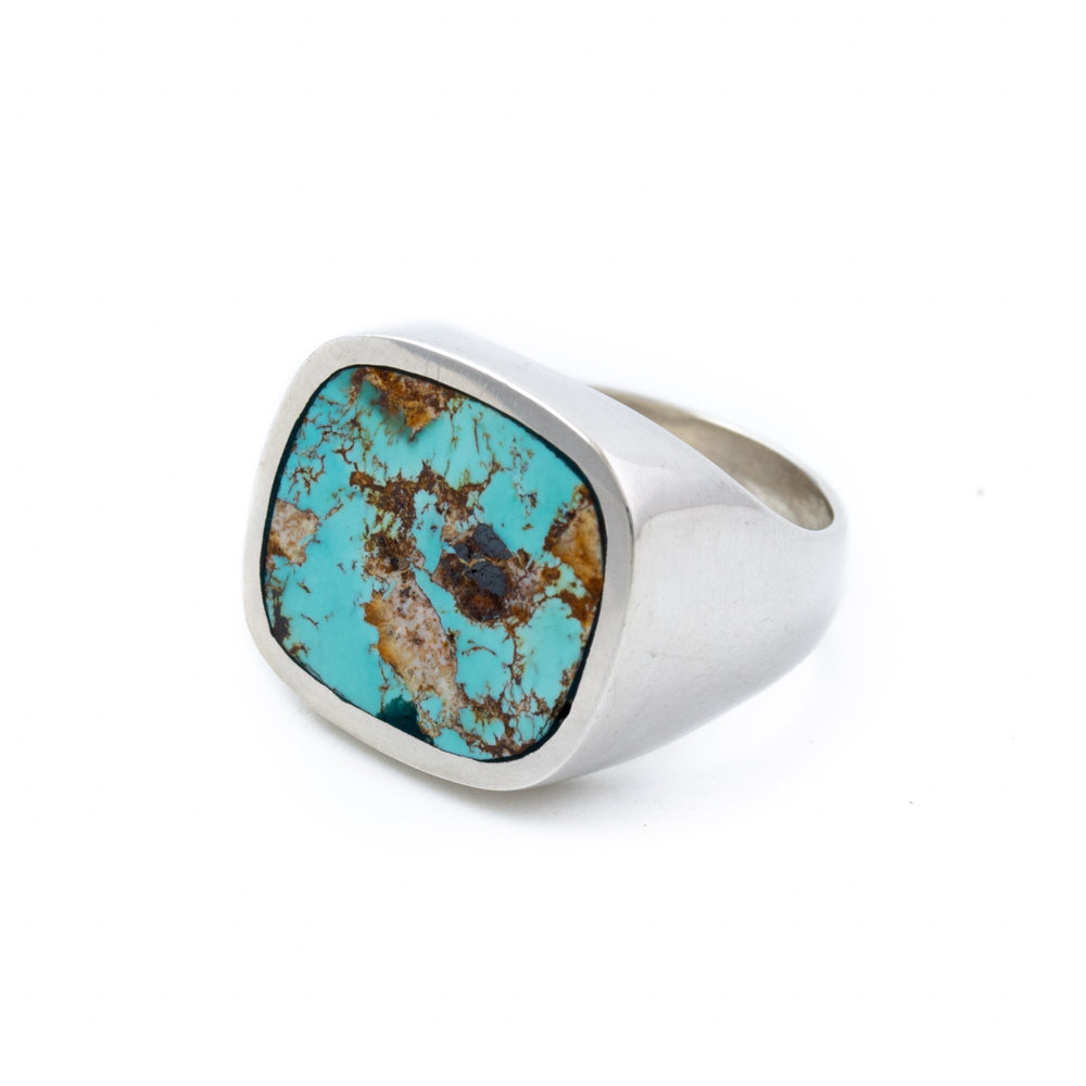 
                      
                        High Quality Royston Turquoise Inlay Signet Ring - Kingdom Jewelry
                      
                    