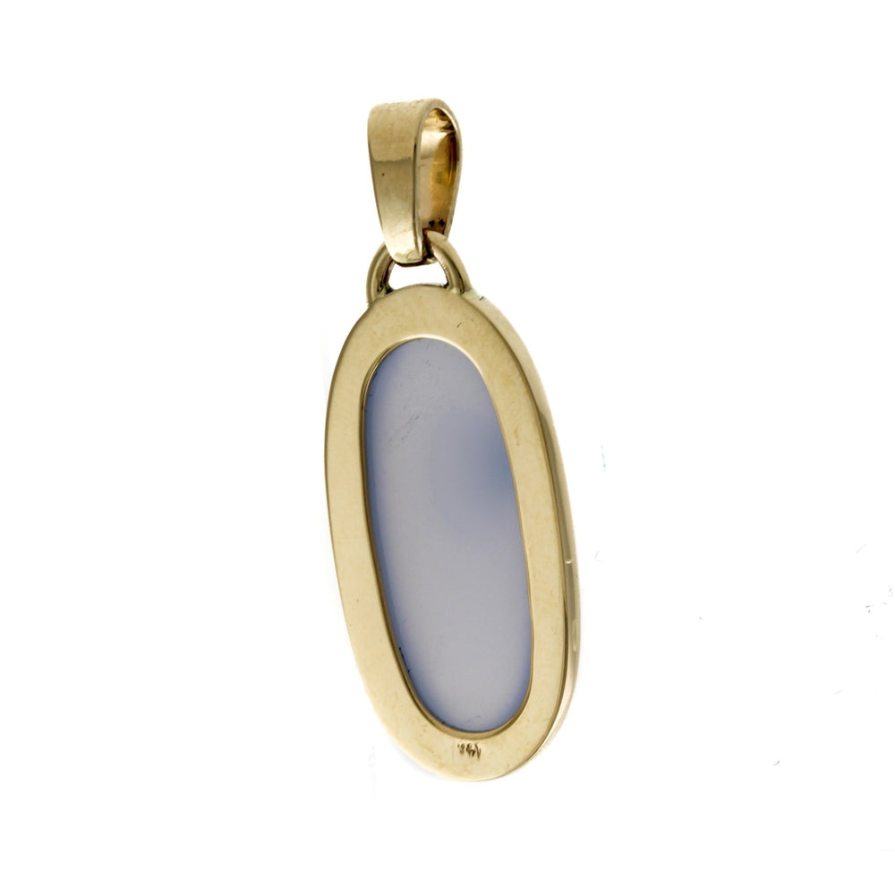 
                      
                        Holly Blue Chalcedony Oval Pendant x 14k Gold - Kingdom Jewelry
                      
                    