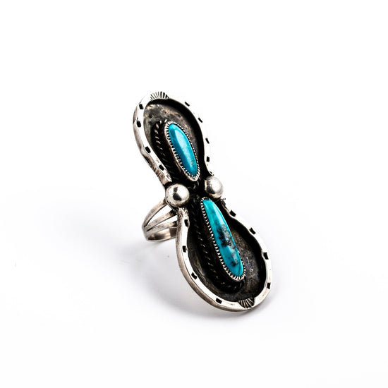 Horseshoe Morenci Turquoise Ring - Kingdom Jewelry