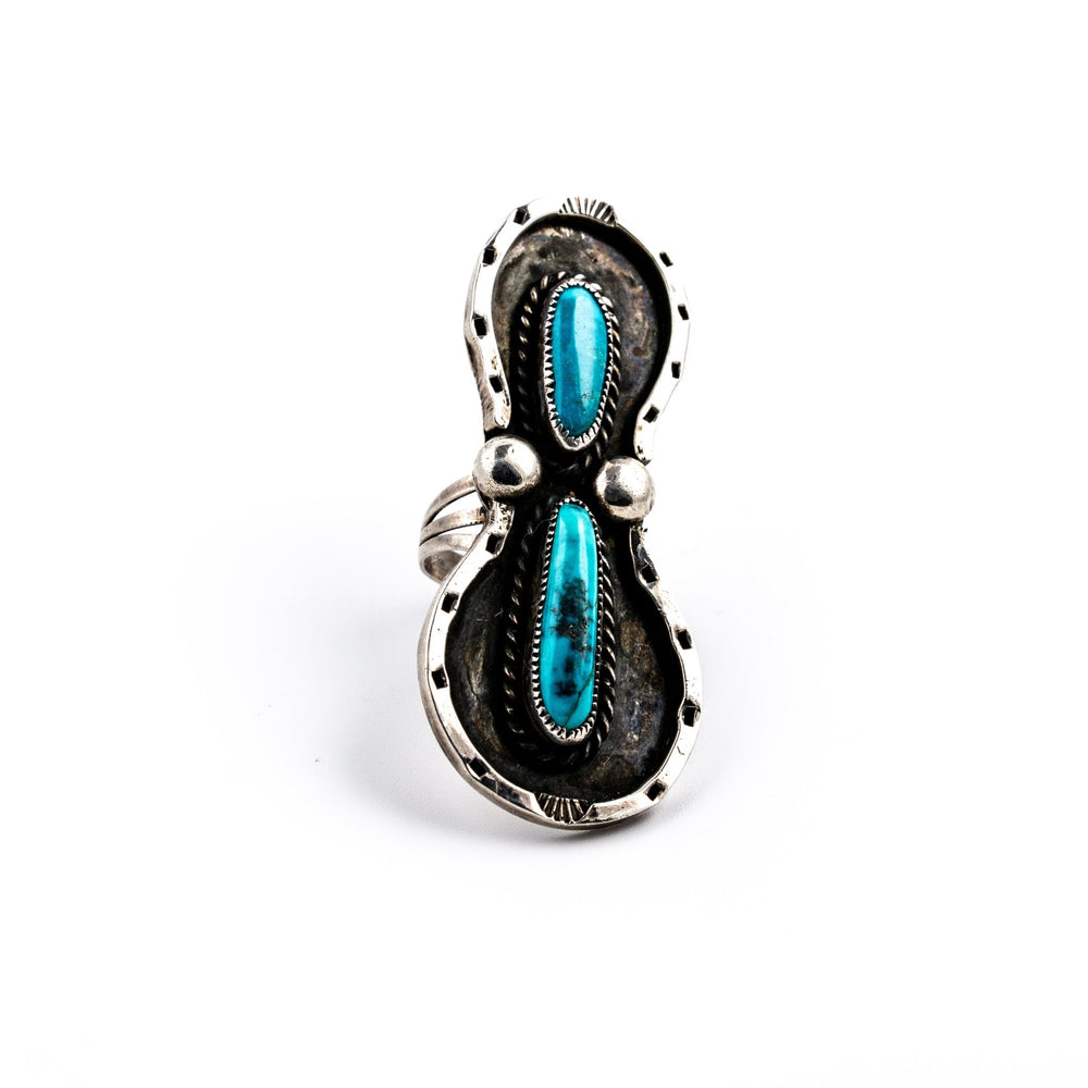 Horseshoe Morenci Turquoise Ring - Kingdom Jewelry