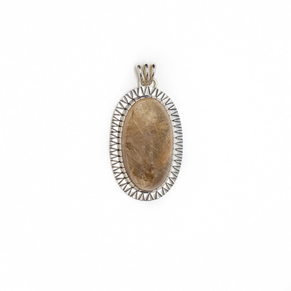 Illuminated Rutilated Quartz Pendant - Kingdom Jewelry