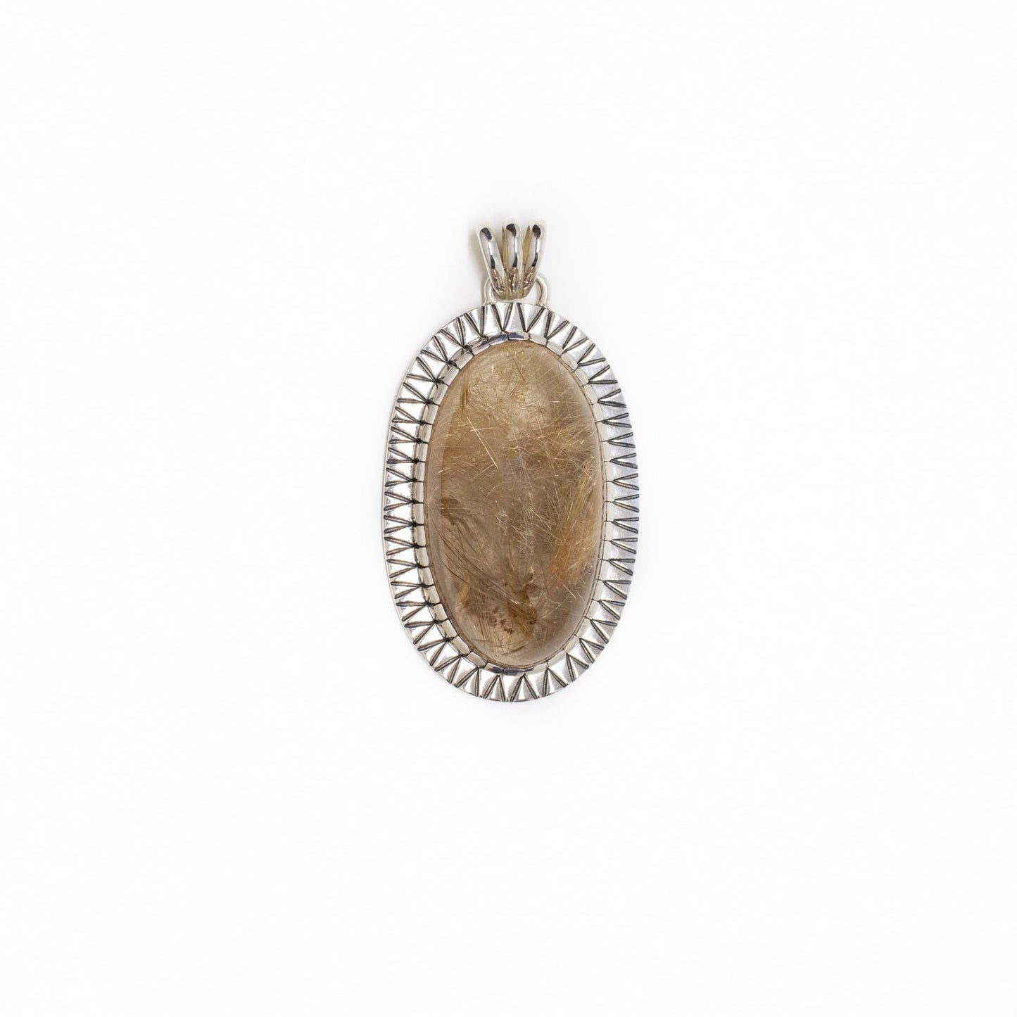 Illuminated Rutilated Quartz Pendant - Kingdom Jewelry