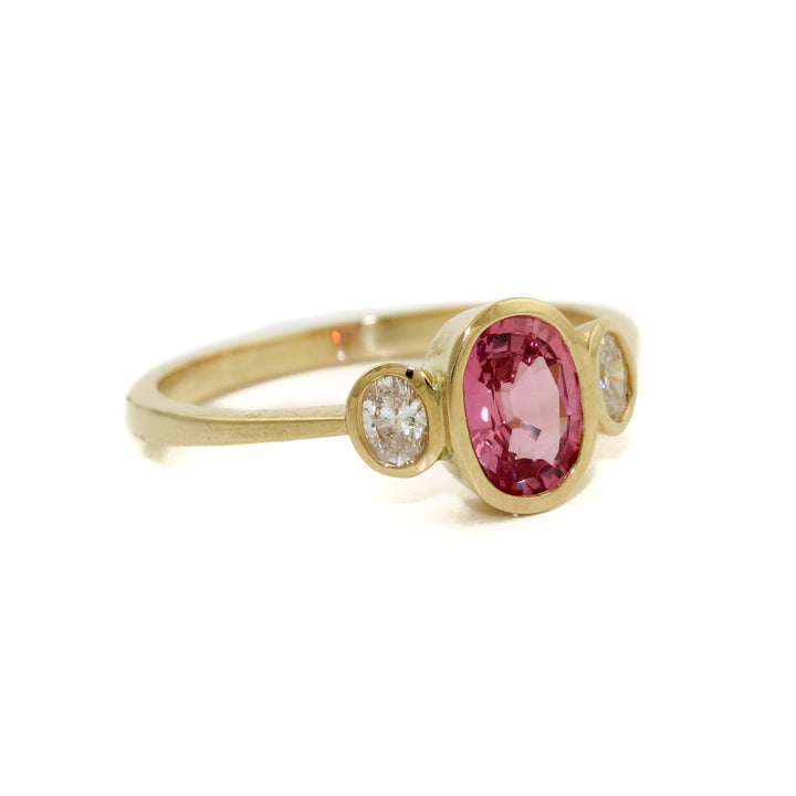 "Irina" Padparadscha Sapphire Ring - Kingdom Jewelry