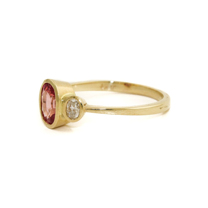 "Irina" Padparadscha Sapphire Ring - Kingdom Jewelry