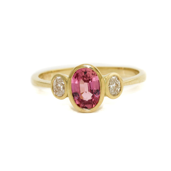 "Irina" Padparadscha Sapphire Ring - Kingdom Jewelry