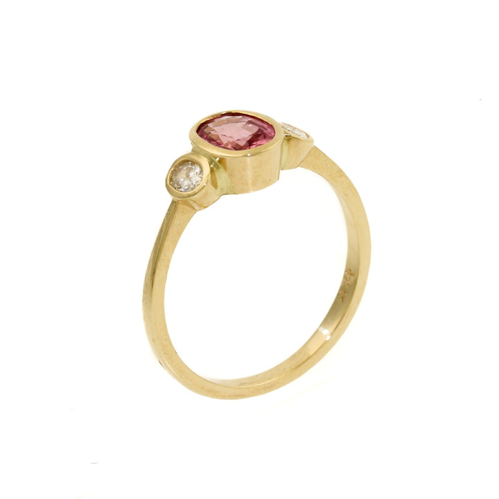 "Irina" Padparadscha Sapphire Ring - Kingdom Jewelry