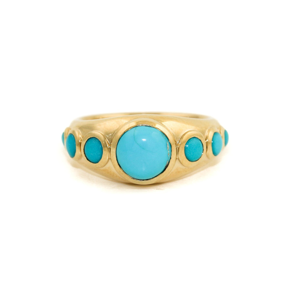 
                      
                        Jamila Turquoise 14k Gold Gypsy Ring - Kingdom Jewelry
                      
                    