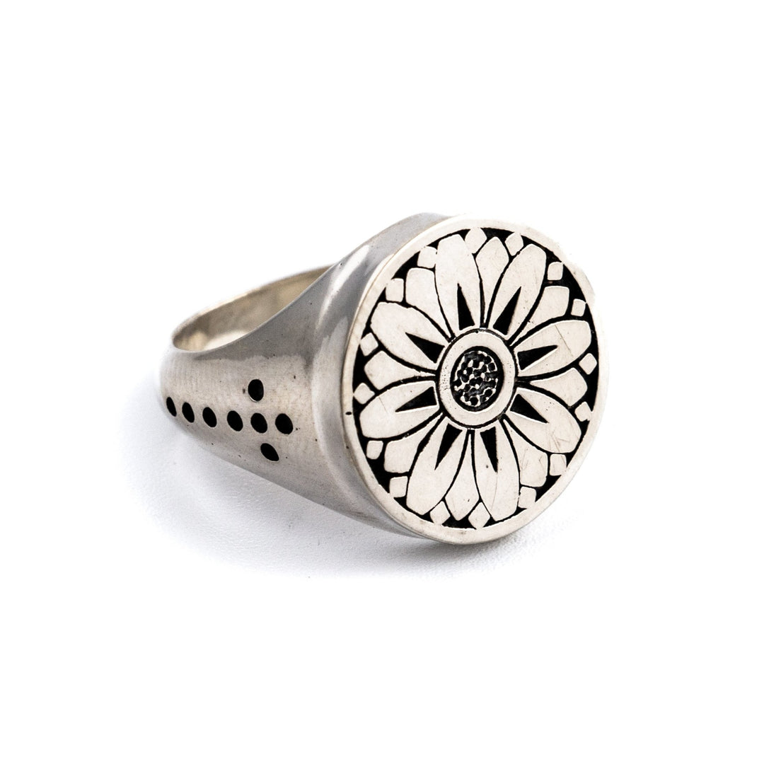 Japanese Sunflower Signet - Kingdom Jewelry