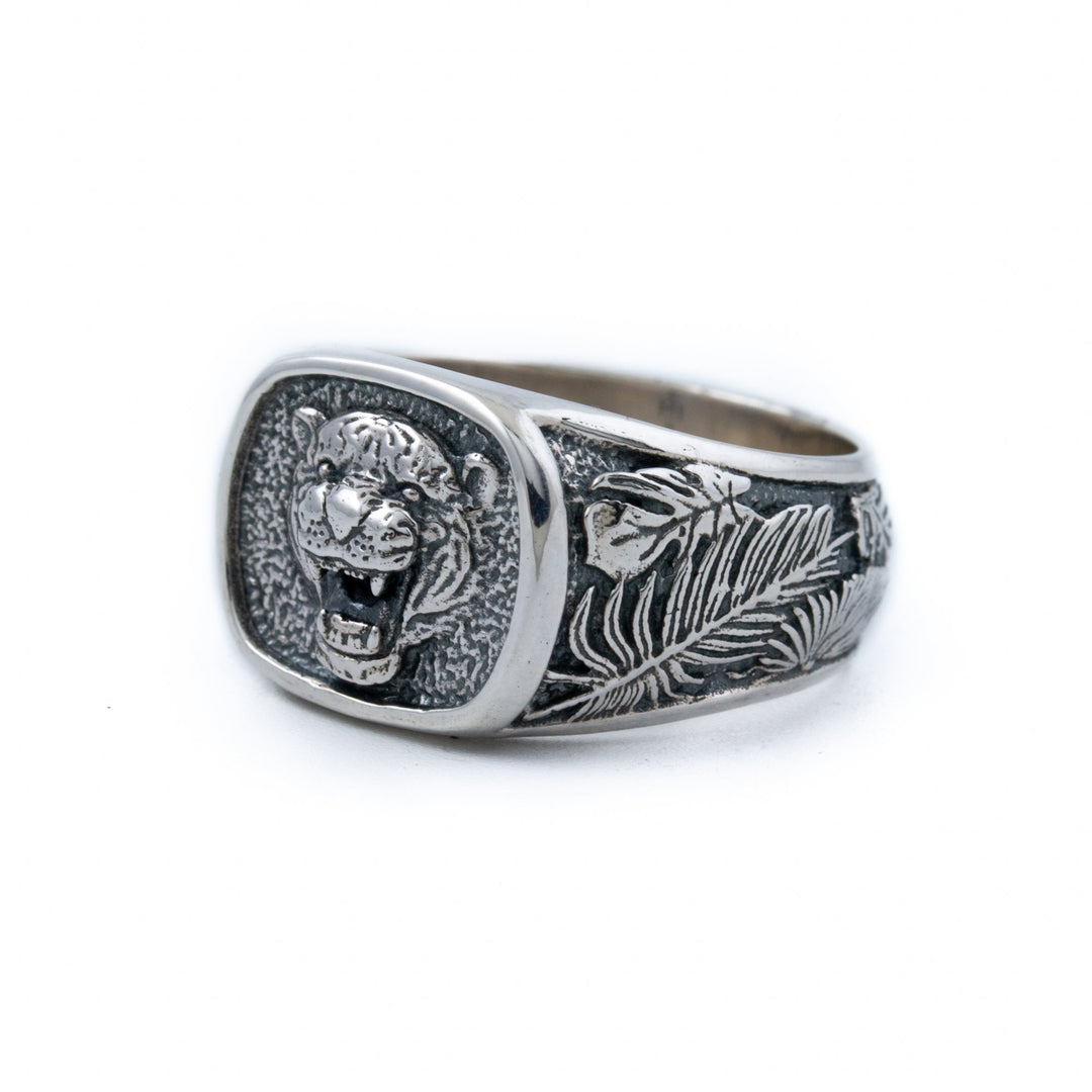 Jungle Tiger Signet Ring - Kingdom Jewelry