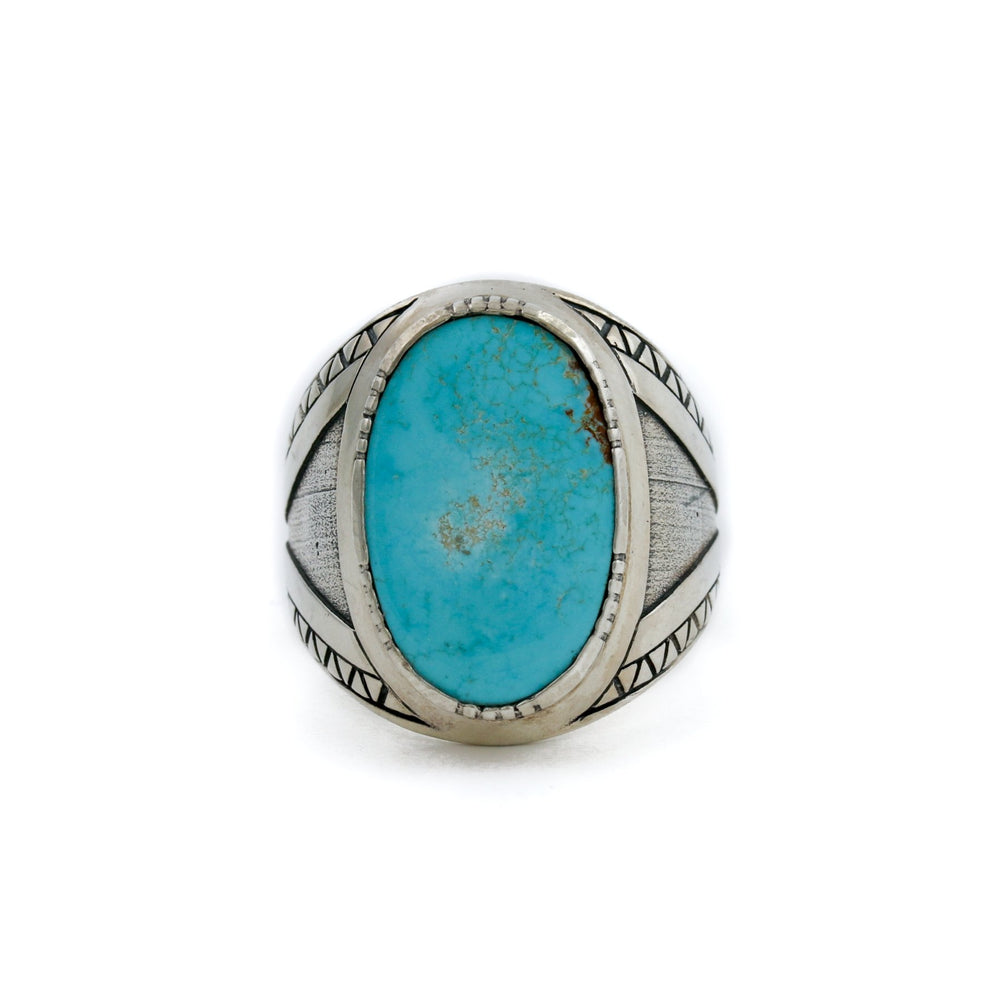 
                      
                        Lambda Λ Ring x Natural Kingman Turquoise - Kingdom Jewelry
                      
                    