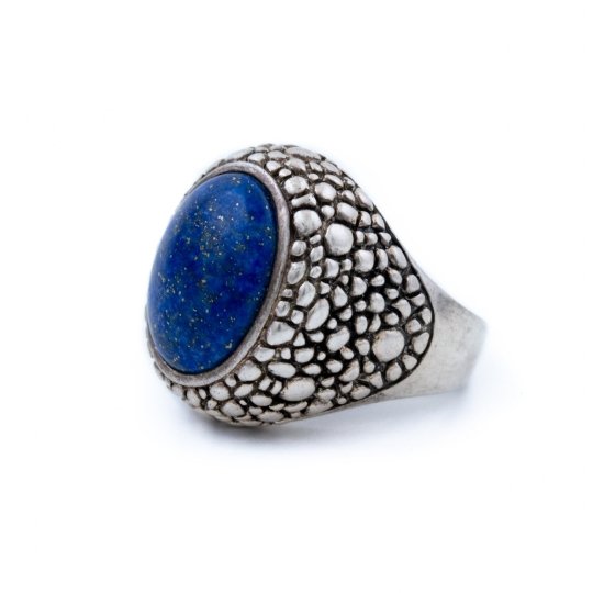 Lapis Lazuli Pebbled Ring - Kingdom Jewelry