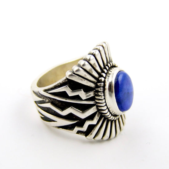 Load image into Gallery viewer, Lapis Sonoran Sunrise Ring - Kingdom Jewelry
