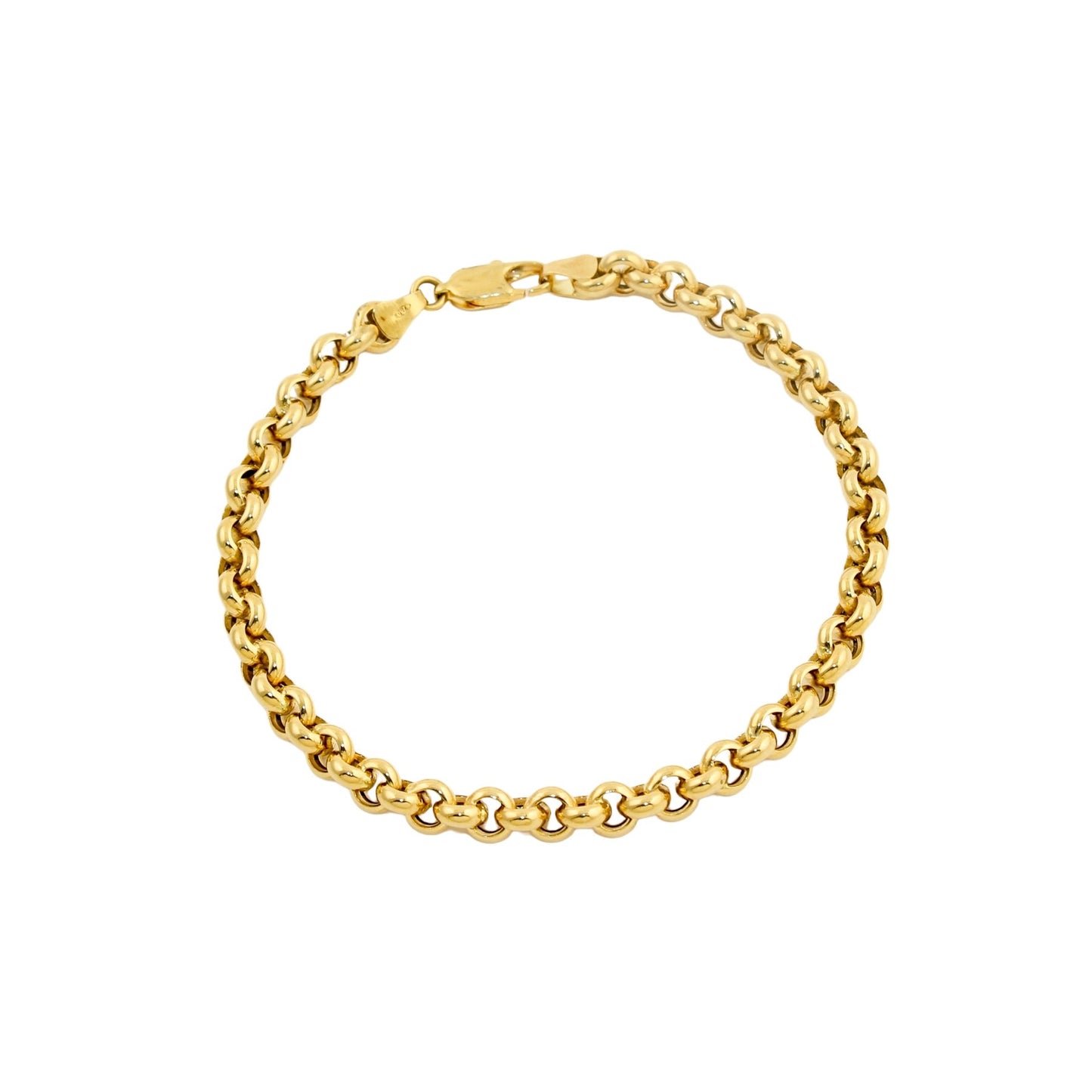 Large Rolo Chain Bracelet 14K Gold - Kingdom Jewelry