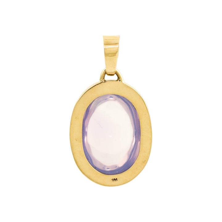 Lavender Quartz Oval Pendant x 14k Gold - Kingdom Jewelry