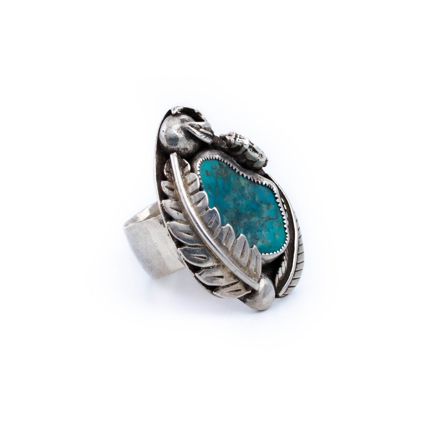 Leaf Bezel Navajo Ring - Kingdom Jewelry