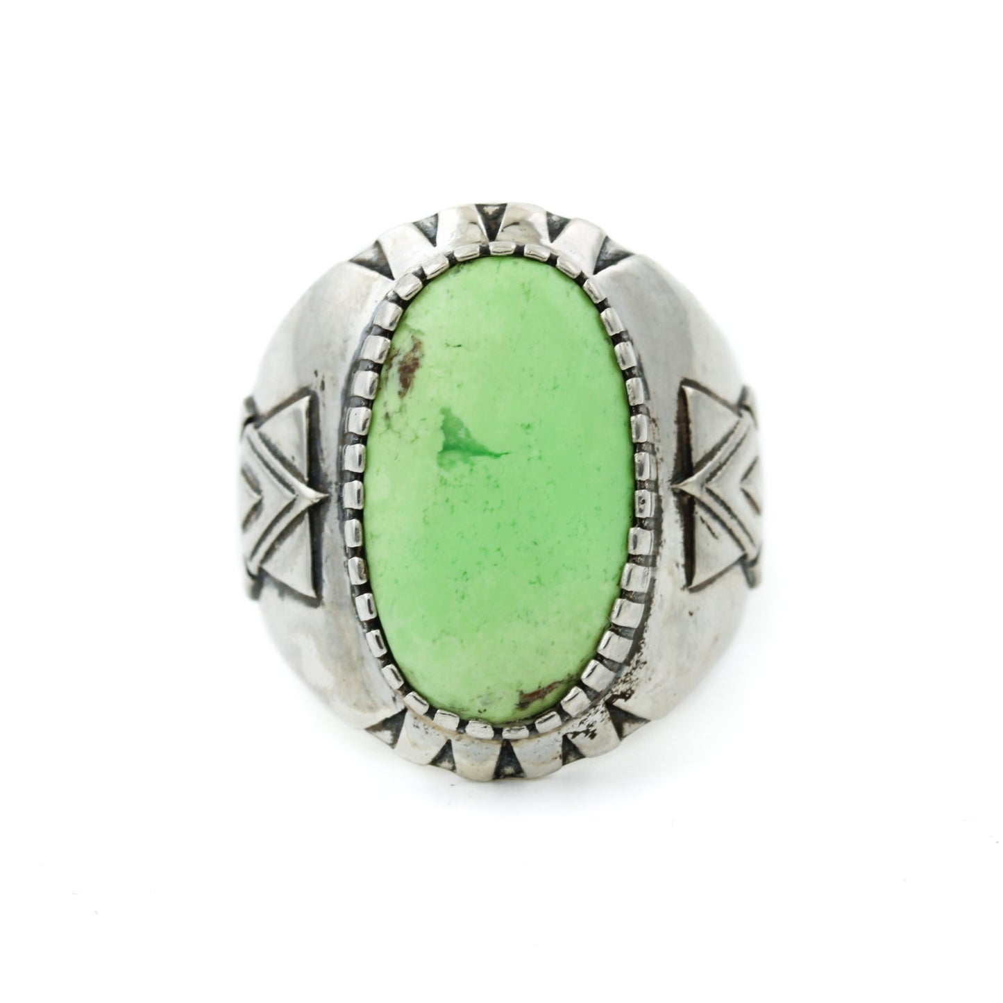 Load image into Gallery viewer, Lemon Chrysoprase &amp;quot;Alpha&amp;quot; Ring - Kingdom Jewelry
