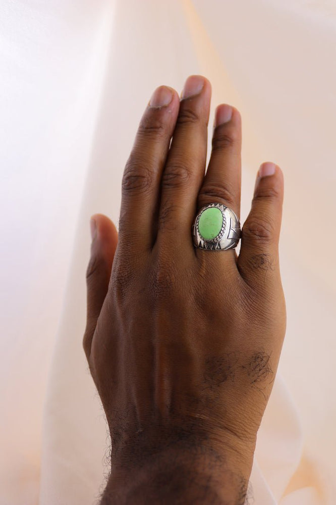 
                      
                        Lemon Chrysoprase "Delta" Ring - Kingdom Jewelry
                      
                    