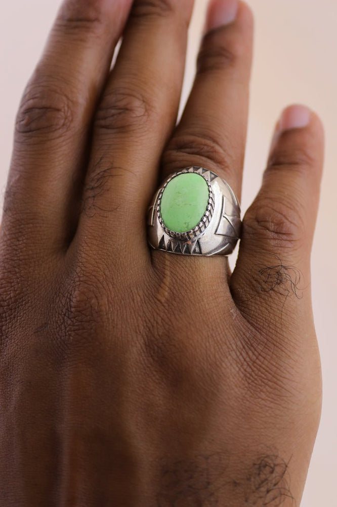 
                      
                        Lemon Chrysoprase "Delta" Ring - Kingdom Jewelry
                      
                    