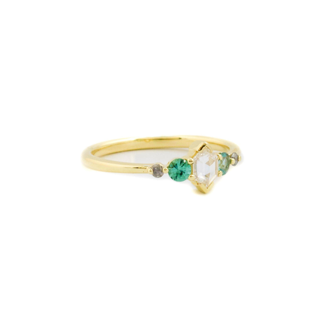 Linear Diamond Tourmaline Ring - Kingdom Jewelry